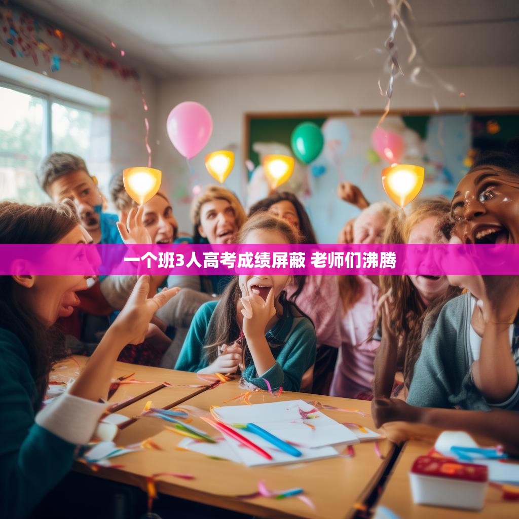 欢庆瞬间：三名学子高考成绩屏蔽 教师们沸腾喜悦