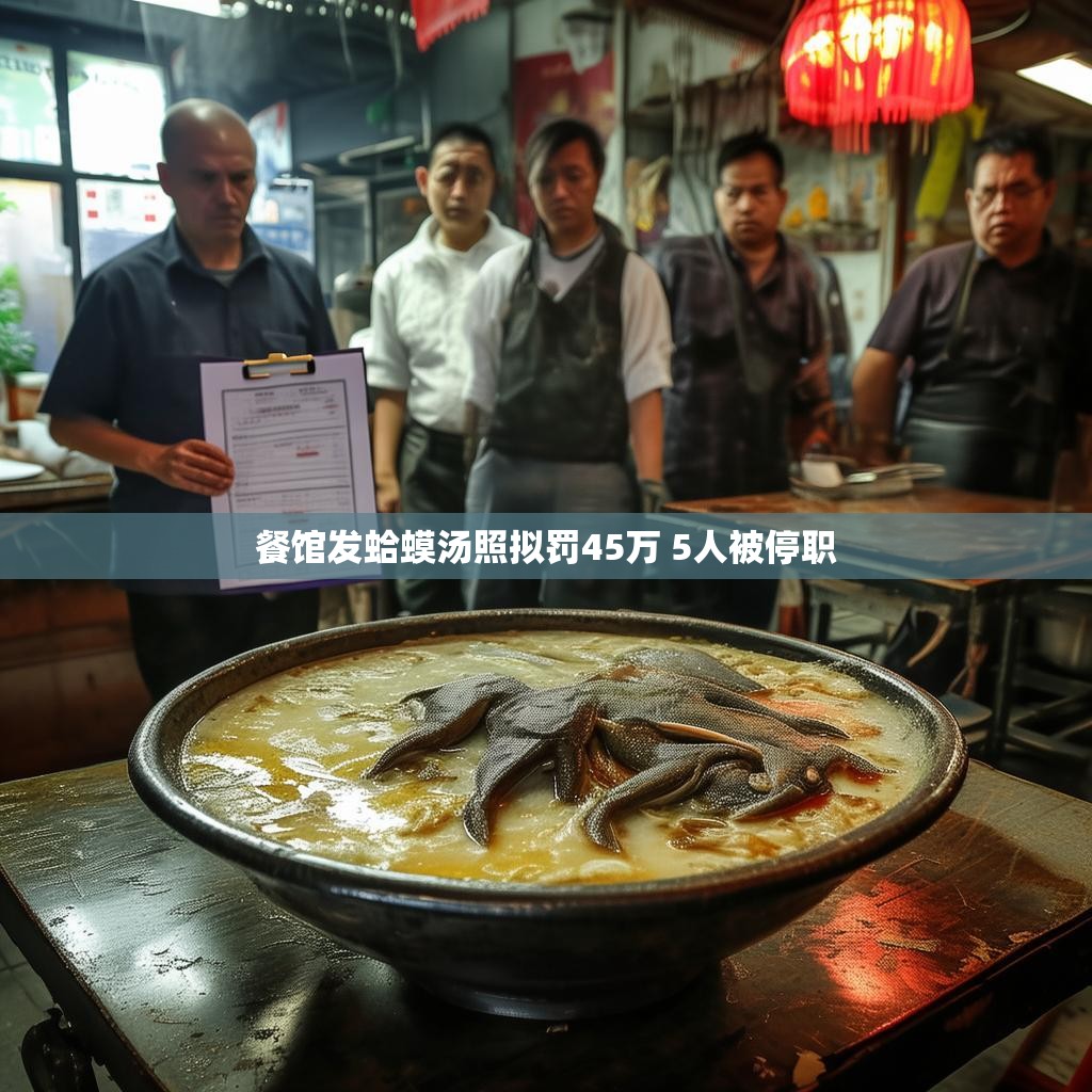 餐馆发蛤蟆汤照拟罚45万 5人被停职