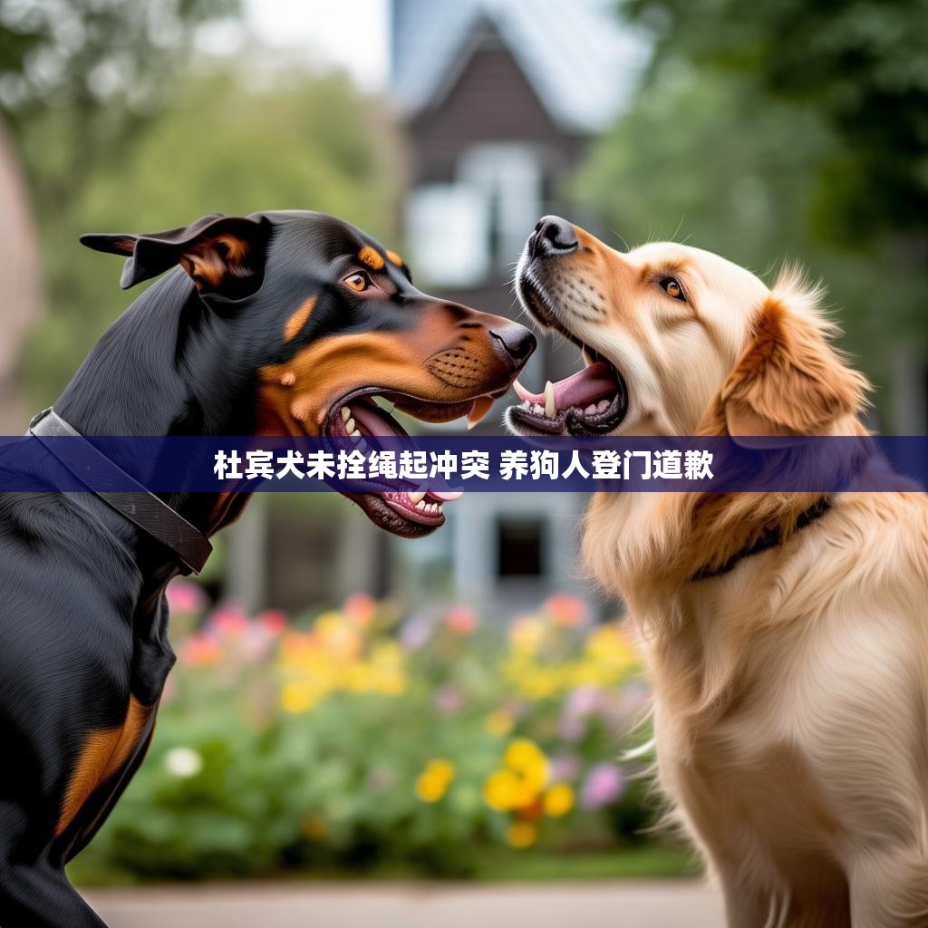 杜宾犬未拴绳引发冲突，养狗人诚恳道歉