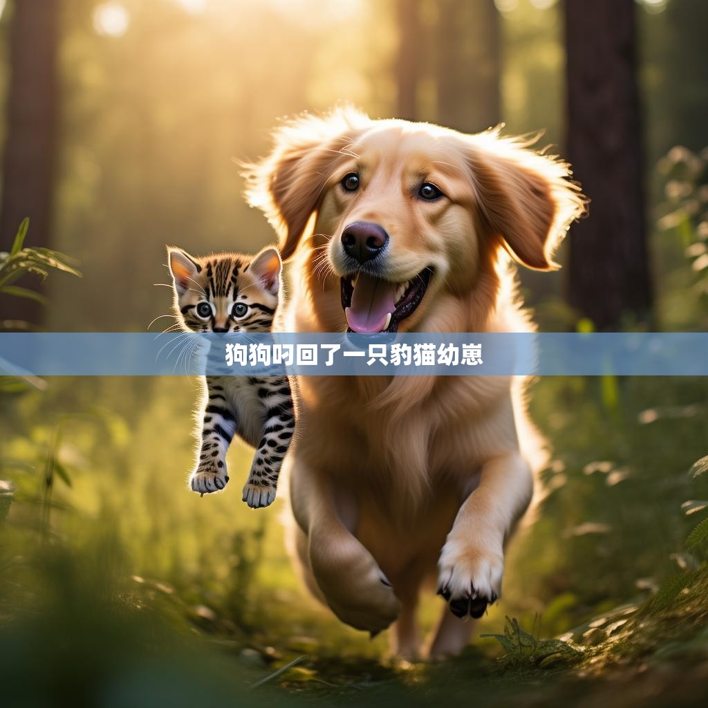 狗狗叼回了一只豹猫幼崽