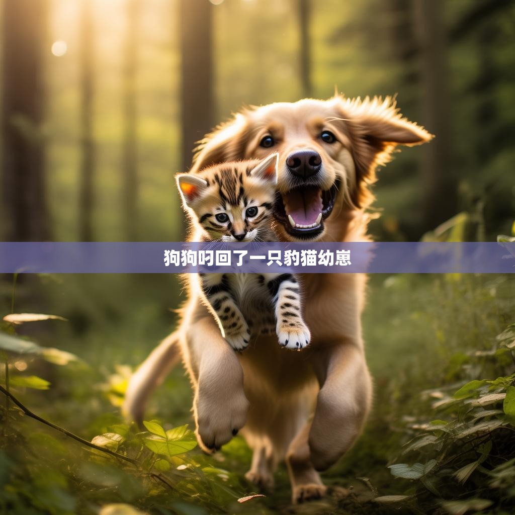 狗狗叼回了一只豹猫幼崽