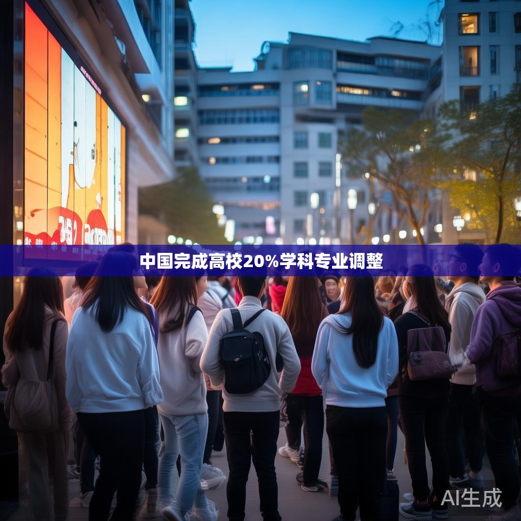 中国完成高校20%学科专业调整