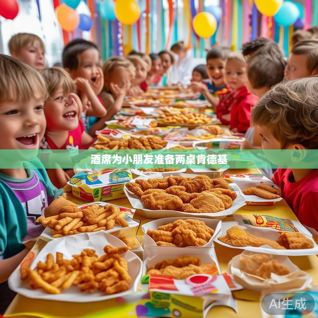 酒席为小朋友准备两桌肯德基