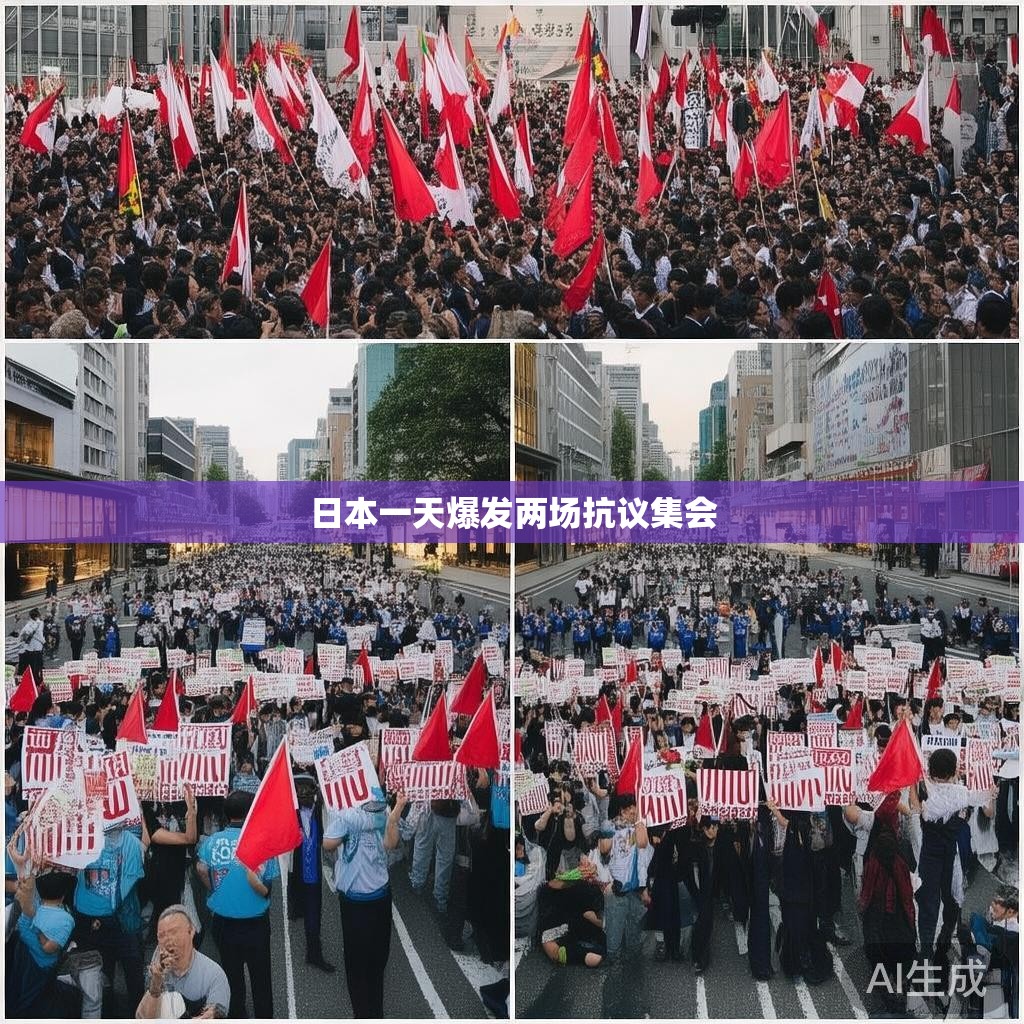 日本一天爆发两场抗议集会