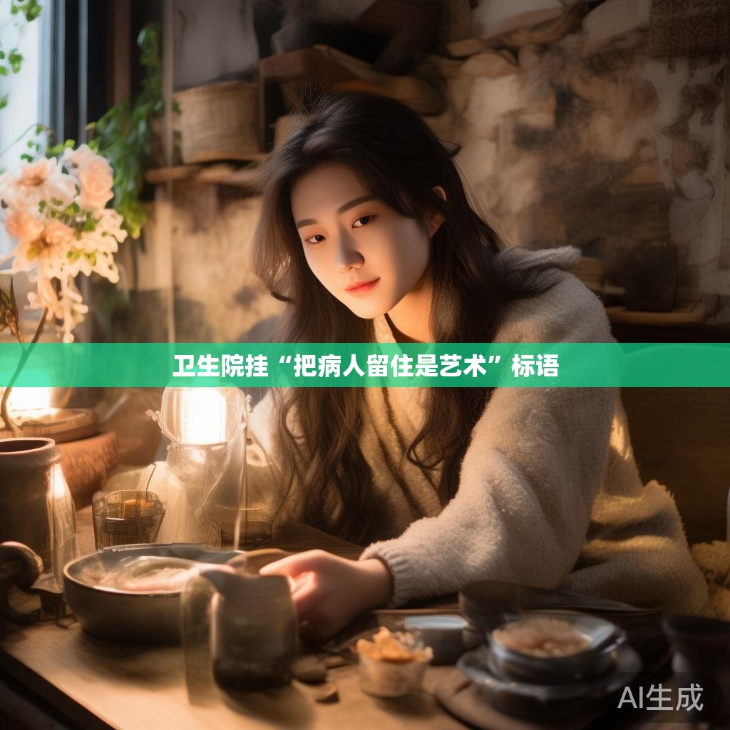 卫生院挂“把病人留住是艺术”标语