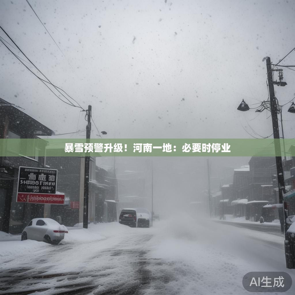 暴雪预警升级！河南一地：必要时停业
