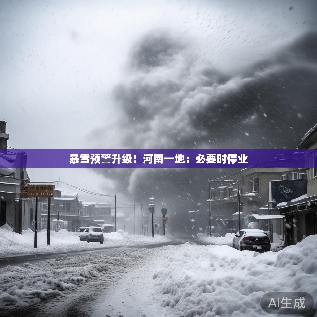 暴雪预警升级!河南一地:必要时停业 暴雪预警升级!河南一地:必要时停业